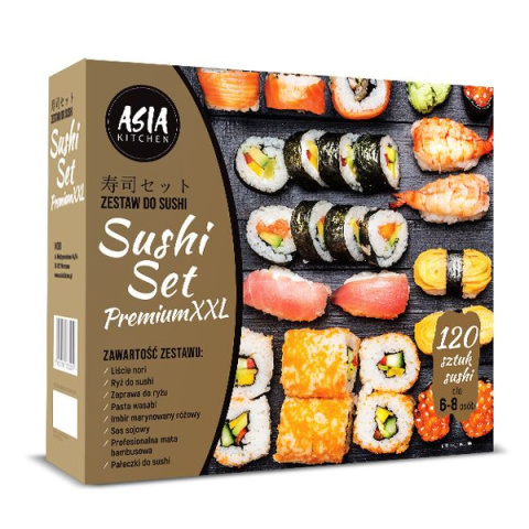 ASIA KITCHEN Zestaw Sushi Set Premium GOLD XXL + PAKOWANIE NA PREZENT ASIA KITCHEN Zestaw Sushi Set Premium GOLD XXL + PAKOWANIE NA PREZENT