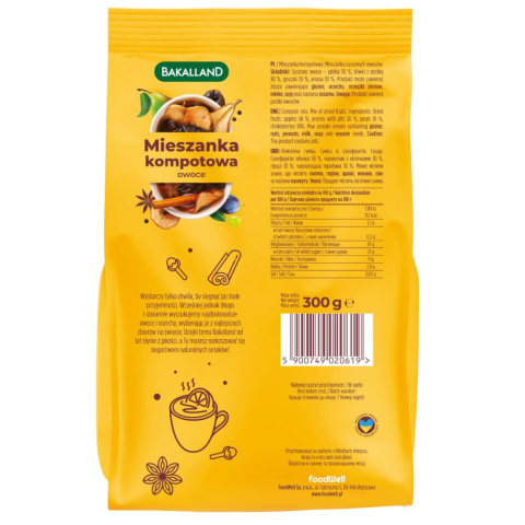 BAKALLAND MIESZANKA KOMPOTOWA 300G BAKALLAND MIESZANKA KOMPOTOWA 300G