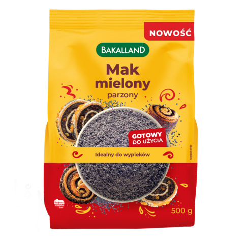 BAKALLAND Mak niebieski parzony mielony 500g BAKALLAND Mak niebieski parzony mielony 500g