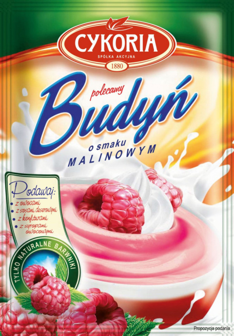 CYKORIA Budyń o smaku malinowym 40g CYKORIA Budyń o smaku malinowym 40g