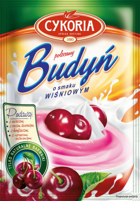 CYKORIA Budyń o smaku wiśniowym 40g CYKORIA Budyń o smaku wiśniowym 40g