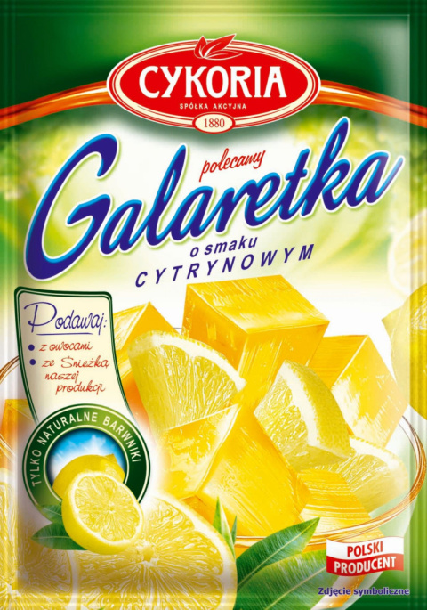 CYKORIA Galaretka o smaku cytrynowym 75g CYKORIA Galaretka o smaku cytrynowym 75g