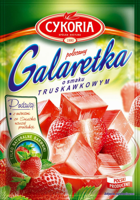 CYKORIA Galaretka o smaku truskawkowym 75g CYKORIA Galaretka o smaku truskawkowym 75g