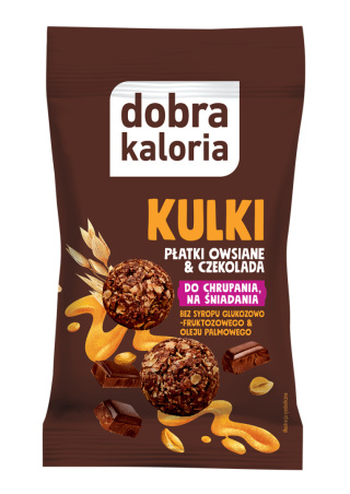 DOBRA KALORIA KULKI ŚNIADANIOWE GORZKA BELGIJSKA CZEKOLADA - 40 G