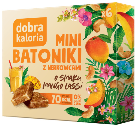 DOBRA KALORIA MINI BATONIKI O SMAKU MANGO LASSI 102g DOBRA KALORIA MINI BATONIKI O SMAKU MANGO LASSI 102g