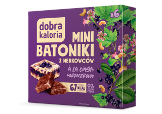 DOBRA KALORIA Mini batoniki z nerkowcami a'la ciasto porzeczkowe 108g  