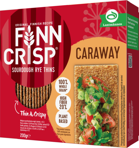 FINN CRISP CHLEB CHRUPKI ŻYTNI Z KMINKIEM 200 G FINN CRISP CHLEB CHRUPKI ŻYTNI Z KMINKIEM 200 G