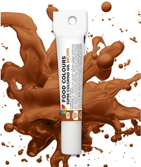 FOOD COLOURS Barwnik spożywczy w żelu 20g BRĄZOWY FOOD COLOURS Barwnik spożywczy w żelu 20g BRĄZOWY