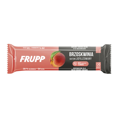FRUPP Baton liofilizowany brzoskwinia bezglutenowy 10g NOWOŚĆ FRUPP Baton liofilizowany brzoskwinia bezglutenowy 10g NOWOŚĆ