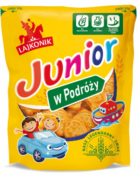 LAJKONIK JUNIOR w Podróży Krakersy Ciasteczka 100g LAJKONIK JUNIOR w Podróży Krakersy Ciasteczka 100g