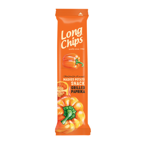 LONG CHIPS Chipsy ziemniaczane o smaku grillowanej papryki 75g LONG CHIPS Chipsy ziemniaczane o smaku grillowanej papryki 75g