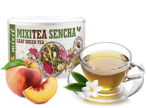 MIXIT Biała herbata Zielona herbata Sencha Brzoskwinia 65g MIXIT Biała herbata Zielona herbata Sencha Brzoskwinia 65g