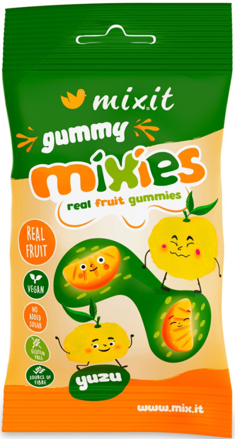 MIXIT Owocowe Mixies naturalne cukierki żelki o smaku Yuzu 35g MIXIT Owocowe Mixies naturalne cukierki żelki o smaku Yuzu 35g