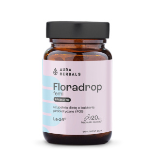 AURA HERBALS Floradrop femi, probiotyk, kapsułki 20 szt.