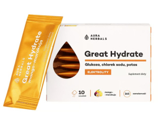 AURA HERBALS Great Hydrate, elektrolity mango-marakuja, saszetki 10 szt.