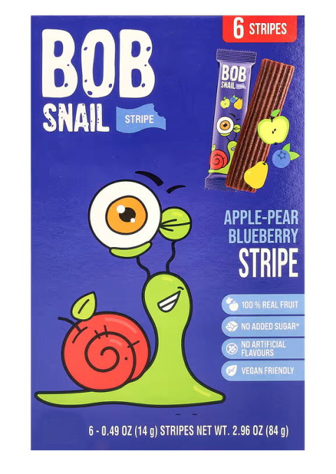 BOB SNAIL Przekąska jabłko-gruszka-borówka 84g BOB SNAIL Przekąska jabłko-gruszka-borówka 84g