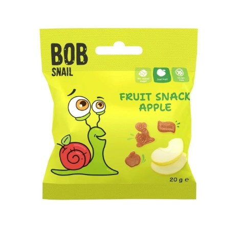 BOB SNAIL Żelki o smaku jabłka 20g BOB SNAIL Żelki o smaku jabłka 20g