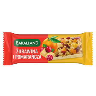 Bakalland baton zbożowy BA! żurawina i pomarańcza 40g Batonik