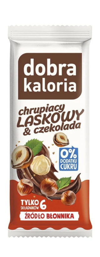 DOBRA KALORIA Baton orzech laskowy i czekolada 35g