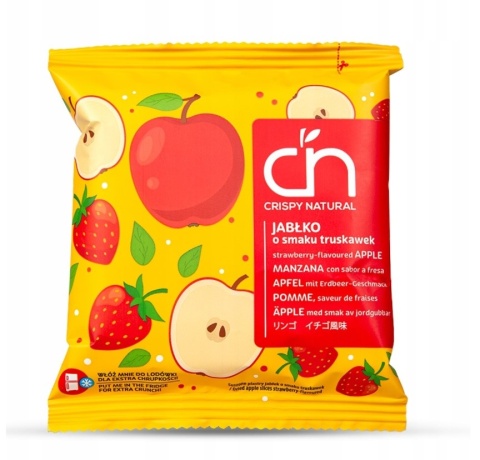 CRISPY NATURAL JABŁKO latem pachnące jabłko z truskawką i śmietanką 18g CRISPY NATURAL JABŁKO latem pachnące jabłko z truskawką i śmietanką 18g
