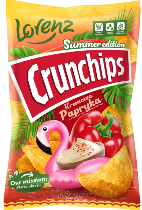 CRUNCHIPS X-CUT Chipsy Kremowa Papryka 140g LORENZ