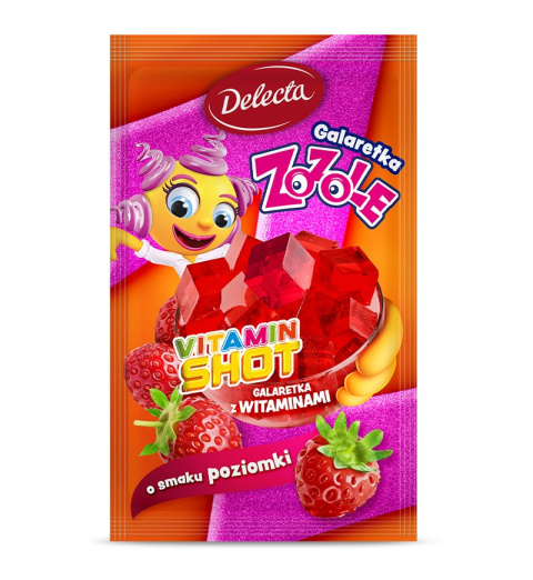 DELECTA Galaretka Vitamin Shot Poziomka ZOZOLE 70g DELECTA Galaretka Vitamin Shot Poziomka ZOZOLE 70g