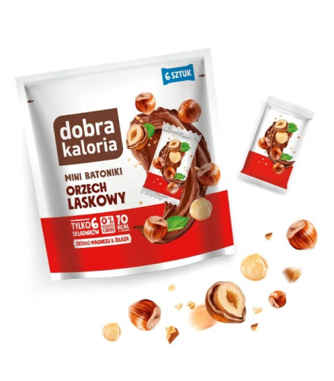 DOBRA KALORIA MINI BATONIKI ORZECH LASKOWY 108G 6SZT DOBRA KALORIA MINI BATONIKI ORZECH LASKOWY 108G 6SZT