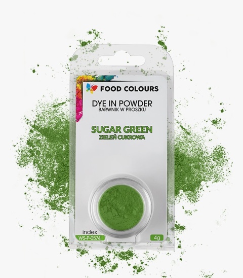 FOOD COLOURS Barwnik w proszku WS-P-049 Zielony pistacjowy 4g