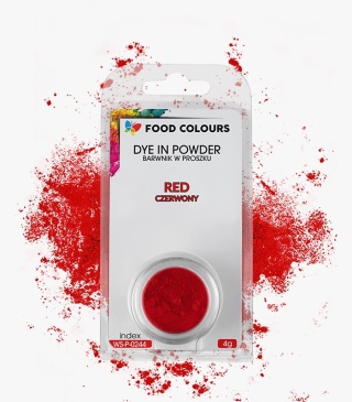 FOOD COLOURS Barwnik w proszku WS-P-024 Czerwony 4g