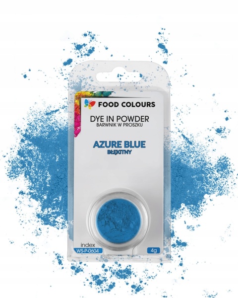 FOOD COLOURS Barwnik w proszku WS-P-060 Azure Blue 4g FOOD COLOURS Barwnik w proszku WS-P-060 Azure Blue 4g