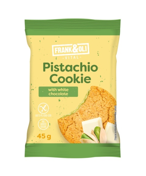FRANK&OLI Pistachio Cookie With White Chocolate 45g FRANK&OLI Pistachio Cookie With White Chocolate 45g