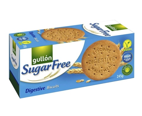 Gullon Ciasteczka pszenne pełnoziarniste bez cukru 245g Gullon Ciasteczka pszenne pełnoziarniste bez cukru 245g
