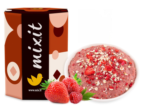 MIXIT Błyskawiczna owsianka-truskawka i malina 300g MIXIT Błyskawiczna owsianka-truskawka i malina 300g