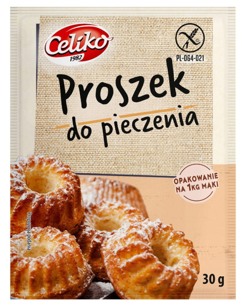 Proszek do pieczenia bezglutenowy 30 g Celiko. Proszek do pieczenia bezglutenowy 30 g Celiko.