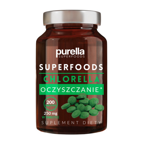 Purella Superfoods Oczyszczanie Chlorella Suplement diety 50g 200 kapsułek Purella Superfoods Oczyszczanie Chlorella Suplement diety 50g 200 kapsułek